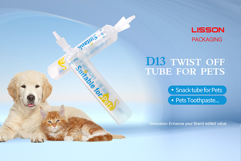 고양이와 개를 위한 5ml 트위스트 오프 플라스틱 짜기 튜브
