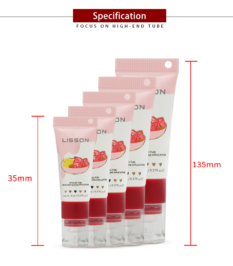 Lip Gloss Tube With Super Soft Silicone Applicator