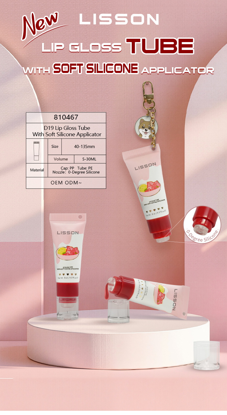 Lip Gloss Tube With Super Soft Silicone Applicator