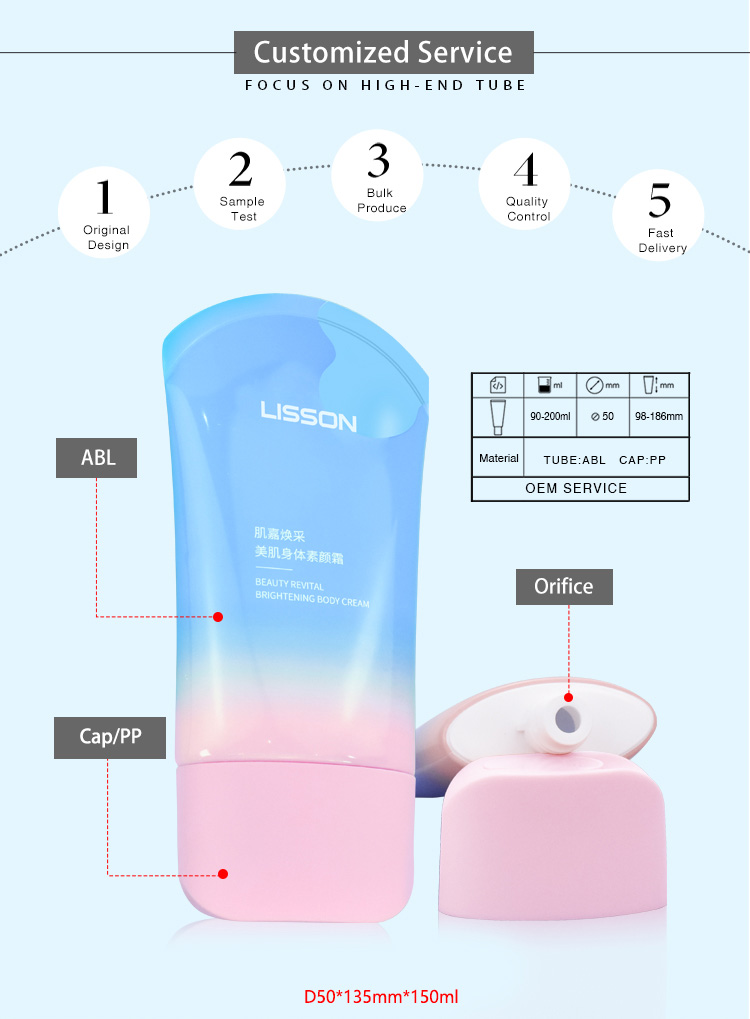 oval aluminum plastic laminated tube