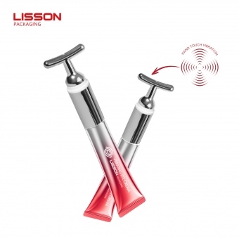 진동 마사지 기능이 있는 T자형 아이크림 튜브 패키지에 로고가 인쇄되어 있습니다.