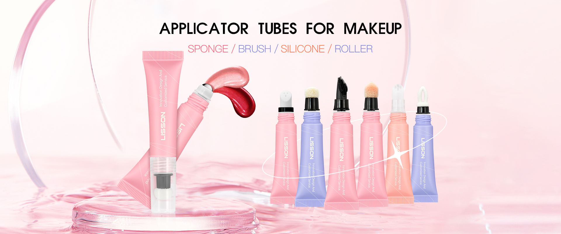 Cosmetic tube with applicators